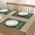 thumbnail image 3 of Math Equations Molecule Icons Green Pattern Summer Placemats Table Placemats Set Of 4-Linen Kitchen Washable Placemats Table Mats 11.8"x17.7" Non-Slip Heat Resistant, 3 of 6