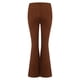 thumbnail image 5 of Pantalones acampanados Prolriy para mujer, de cintura baja, color liso, color marrón XXXL, 5 of 8