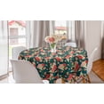 thumbnail image 1 of Botanical Round Tablecloth, Cartoon Style Surreal Motifs Flourishing Spring Feels, Circle Table Cloth Cover for Dining Room Kitchen Decor, 60", Multicolor, by Ambesonne, 1 of 2