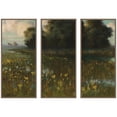 thumbnail image 4 of Kate and Laurel Cowslips in a Meadow Marshes 1899 Dabrowa Dabrowski 3 Piece Framed Canvas Wall Art Set by Nostalgia Prints, Sylvie Walnut Traditional, Landscape Art for Wall Decor, 4 of 8
