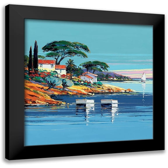Corbiere 12x12 Black Modern Framed Museum Art Print Titled - La cote dAzur