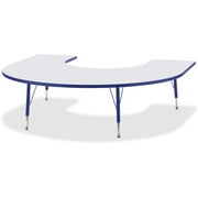 Jonti-Craft Kydz Activity Table - Horseshoe-Color:Gray/blue,Size:66" X 60" 11" - 15"