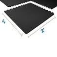 thumbnail image 4 of BalanceFrom 2-Pack 24 Ct. 24”x24” Interlocking Foam Puzzle Exercise Mat, 3/4” Thick, Black, 4 of 10