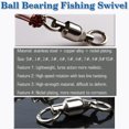thumbnail image 2 of czcpp-Fishing Swivels Ball Bearing Connector High Strength Stainless Steel Solid Welded Rings Barrel Swivels Saltwater Freshwater Fishing, 2 of 4