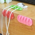 thumbnail image 2 of QualitChoice Silicone USB Cable Organizer Cable Winder Desktop Tidy Management Clips Cable Holder for Mouse Headphone Wire Organizer black 1Set, 2 of 6
