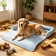 thumbnail image 4 of Alfombrilla refrescante para perros y gatos, de tela de seda de hielo, lavable para sofá y cama de suelo, base antideslizante, cojín de verano para clima caluroso., 4 of 5