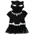 thumbnail image 4 of Marvel Avengers Black Panther Little Girls Cosplay T-Shirt Dress and Leggings Outfit Set, 4 of 5