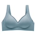 thumbnail image 3 of DondPO Bras for Women Women Wirefree Bras for Women Full Coverage No Underwire Everyday Bras Comfortable Wireless Padded Bras Wireless Bra Seamless Bras Blue M, 3 of 8