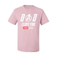 thumbnail image 2 of Wild Bobby, Dad I Love You 3000 Endgame Superhero Gift Idea, Father's Day, Men Graphic Tee, Light Pink, XX-Large, 2 of 4