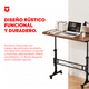 thumbnail image 2 of UTILIA Escritorio Portátil con Ruedas, Mesa Ajustable para Laptop Compacta y Estación de Trabajo, 2 of 5