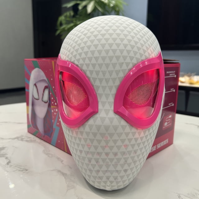 Máscara de ojo de hombre araña Gwen, máscara de casco de ojos móviles, decoración de Cosplay, juguetes de regalo de Navidad