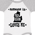 thumbnail image 4 of Inktastic Michigan Travel Gift Someone Loves Me Boys or Girls Baby Bodysuit, 4 of 5