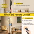 thumbnail image 5 of OUTON 69" Torchiere Floor Lamps with Reading Light, Bright Floor Lamps with Remote and Touch Control, Dimmable Tall Pole lamp for Living Room Bedroom Office, Black, 5 of 12