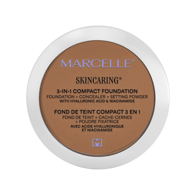 Marcelle Skincaring Fond de Teint Compact 3 en 1 Doré