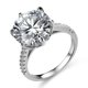 thumbnail image 4 of Anillo clásico de plata de ley s925 con seis garras, anillo de diamantes Mosan de 5 quilates, anillo de mujer, anillo de bodas con forma de huevo de paloma, 4 of 5