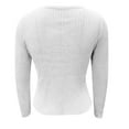 thumbnail image 7 of Ediodpoh Women Ribbed Knit Button Down V Neck Lightweight Cropped Cardigan Sweaters for Women Coat Tops White XXL, 7 of 7