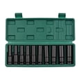 thumbnail image 1 of 12Inch Drive Hex Impact Socket Set 10-Piece Deep Socket Metric Sizes 8-19mm CR-V Material with Storage Box, 1 of 7