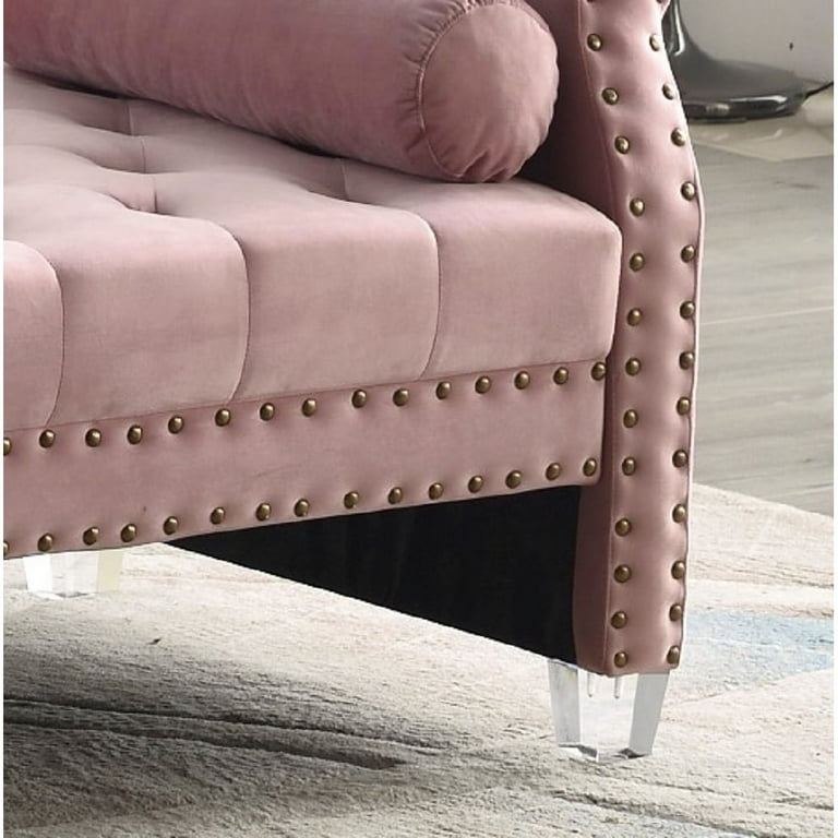 Stefania 71-inch Rolled Arm Oversized Velvet Tufted Upholstered