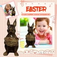 thumbnail image 1 of Easter Bunny Figurine Ornament for Spring Holiday Tabletop Centerpiece Seasonal Atmosphere Resin Rabbit Sculpture Home Decor Party Decorations, 1 of 9