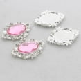 thumbnail image 4 of Rongfmy 10pc Oval Crystal Rhinestone Button Flatback Wedding Embellishment Sewing Crafts Pink, 4 of 7