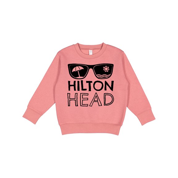 Inktastic Hilton Head Sunglasses with Umbrella and Sun Toddler Sweatshirt