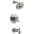 thumbnail image 1 of Delta Faucet Trinsic 17 Series Dual-Function Tub and Shower Trim Kit, Shower Faucet, Single-Spray H2Okinetic Shower Head, Stainless T17459-SS (Valve Not Included), 1 of 9