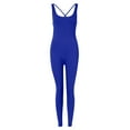 thumbnail image 3 of Aayomet Women'S Jumpsuits Women's Sleeveless Backless Bandage O Neck Long Sleeve Jumpsuit Rompers Bodysuit Catsuit Sport,Blue L, 3 of 5