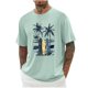 thumbnail image 5 of Camisas de Manga Larga para Hombres Imprimir Casual Cuello Redondo Blusa de Manga Corta, Camisas de Lino para Hombres, 5 of 8