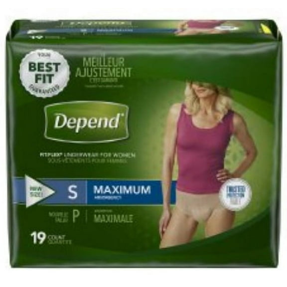 Depend FIT-FLEX Adult Underwear Pull On Small Disposable Heavy Absorbency, 47915 - Case of 38