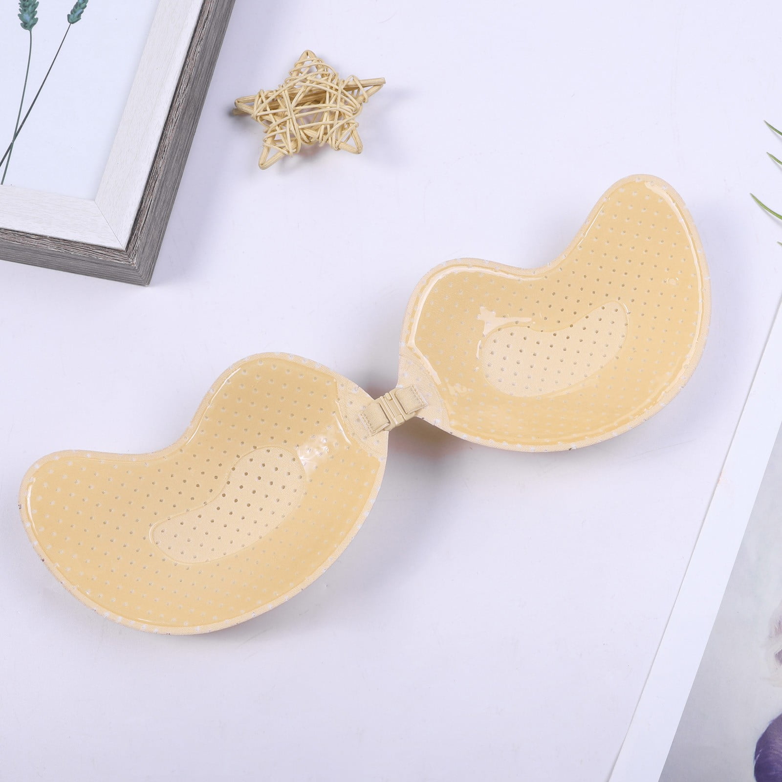 lystmrge Heart Pasties Cutlets Bra Extra Large Bra 2 Hook Push Up