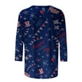 thumbnail image 5 of CHUANK Plus Hauts pour Femmes Chic Décontracté Col Rond Manches Courtes Chemises et Blouses pour Femmes T-Shirts à Imprimé Papillon du 4 Juillet pour Femmes Tunique Graphique Patriotique Tendance Haut d'Été Plage, 5 of 5