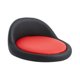 thumbnail image 2 of Taburete de asiento Accesorio redondo con respaldo bajo Taburete de asiento de repuesto Diámetro 38 cm Cómoda silla de cuero PU Negro y rojo, 2 of 8