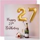 thumbnail image 1 of Tarjeta de Felicitación Stuff4 27º Cumpleaños con Globos Dorados y Botella, 1 of 7