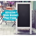 thumbnail image 3 of Magnetic A-Frame Chalkboard Sign, Extra Large 20" x 40", Standing Chalkboard Easel, Deluxe Set with Multiple Accessories, Outdoor Sidewalk Sandwich Board Sign, by Better Office Products (Whitewash), 3 of 4