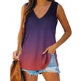 thumbnail image 2 of Camiseta Sin Mangas Para Mujer Tops Sin Mangas Blusa Casual Estampado Con Cuello en V de Moda Odeerbi ODB162533, 2 of 6