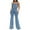 Blue 177, variant on Henpk Jumpsuits For Women Dressy Plus Size Clearance Summer Womens Jumpsuits And Rompers Women'S Sleeveless High Waist Fashion Jumpsuit Wide Leg Bell-Bottoms Blue XL
