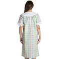 thumbnail image 3 of Dreamcrest Short Sleeve Zipper Front Duster 8513-2-1X (Plaid 3 - Blue, 1X), 3 of 3