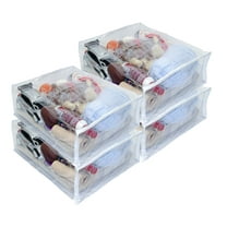 Oreh Homewares Heavy Duty Vinyl Storage Bags, Clear, 4 Pack