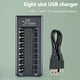 thumbnail image 5 of Cargador de batería eléctrico USB de 1,2 V y 8 ranuras Carga inteligente de carga rápida independiente WDOplteas  Para estrenar, 5 of 9