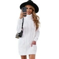 thumbnail image 6 of Cowl Neck Cable Knit Sweater Dress, 6 of 7