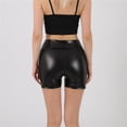 thumbnail image 5 of Women's High Waisted Metallic Biker Shorts Stretch Shiny Party Club Pants, 5 of 6