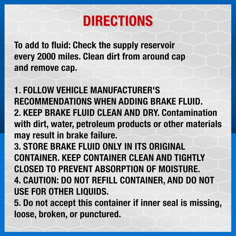 Super Tech Dot 4 Brake Fluid, 32 fl oz Synthetic Brake Fluid Meets