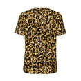 thumbnail image 2 of Daiia Gold Glitter Leopard Mens Baseball Jersey Button Down Shirts Short Sleeve Sports Uniforms-Large, 2 of 9