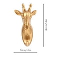 thumbnail image 2 of 1pc Creative Retro Hooks Giraffe Head Shape Hanger Home Living Room Craft Decor, 2 of 8