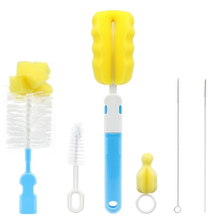 Bottle Brush Cleaner Kit, 6 in 1 Cleaning Brush Set for Baby Feeding Nursing Bottle Baby Nipple