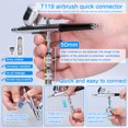 thumbnail image 4 of Amdohai T119 1/8 Interface Quick Release Coupler with Air Pressure Control Function Airbrush Spring Lock Connector, 4 of 6