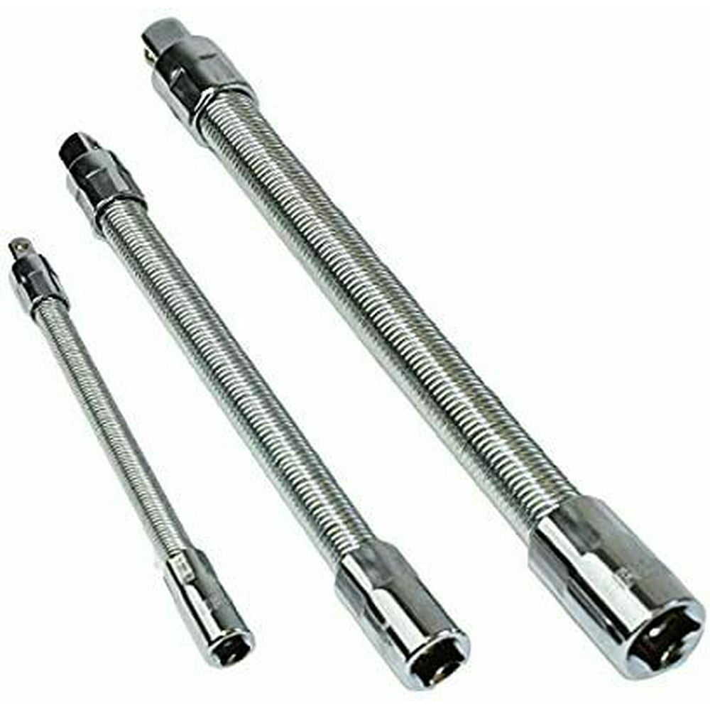 3 set Flexible Extension Universal Joint Spinner Ratchet Socket 1/4" 3/