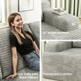 thumbnail image 6 of 104" Cloud Sectional Couch with L-Shape Chaise, Modern Modular Sofa with Deep Seat, Upholstered Couches with Back Cushion for Living Room Bedroom, No Assembly Required, White Grey (Corduroy Fabric), 6 of 11