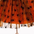 thumbnail image 4 of xaweyi Girls Halloween Pumpkin Witch Tutu Costume Sleeveless Spider Print Mesh Dress with Witch Hat Headband, 4 of 9