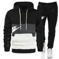 thumbnail image 2 of Nuevos chándales de moda para hombre, sudaderas con capucha, traje de otoño e invierno para hombre, suéter con capucha y pantalones deportivos, conjunto de dos piezas, ropa de hombre de talla grande, 2 of 4